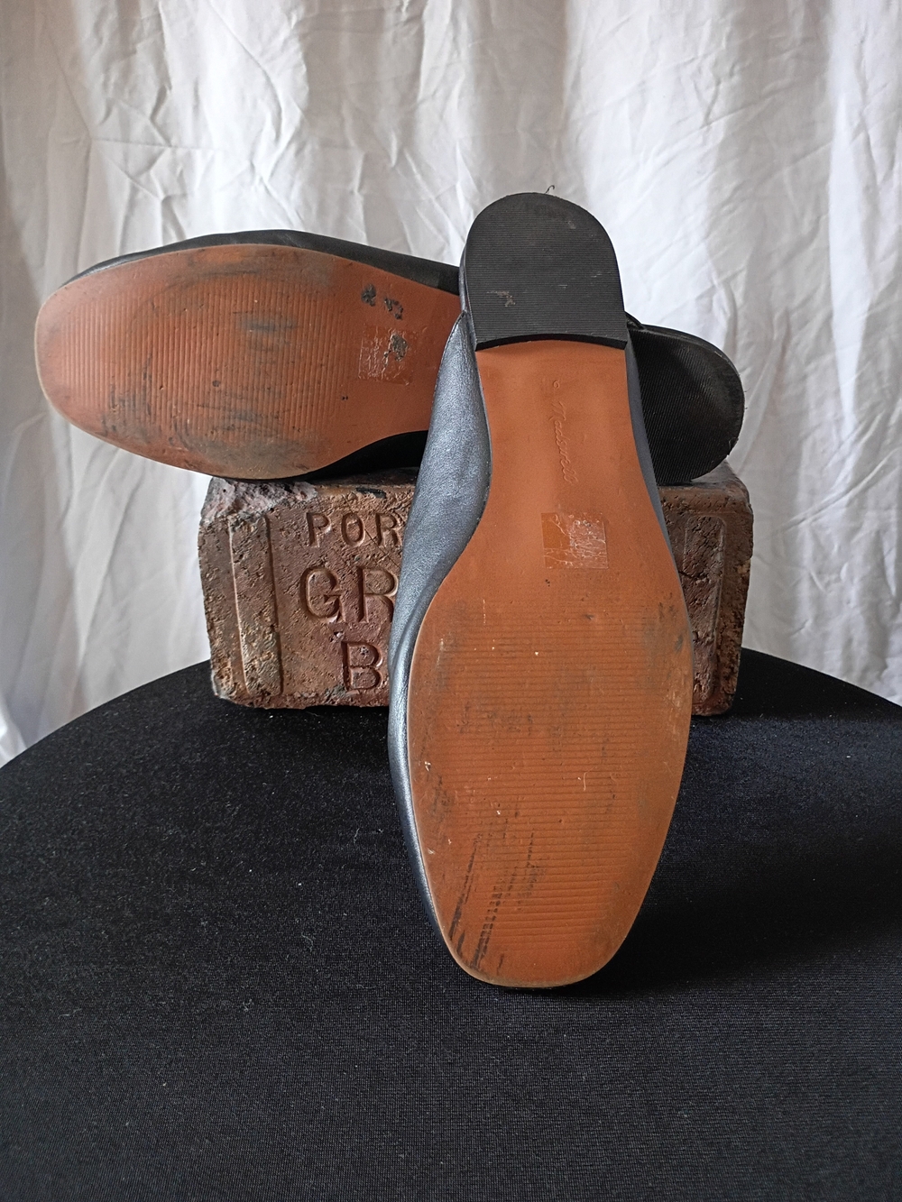 Madewell Black Leather Slip-On Mary Jane Flats - Picture 4 of 13